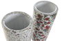 DKD Home Decor Paraguero Blanco Multicolor Porcelana Flores 19 x 45 x 19 cm (2 Unidades)