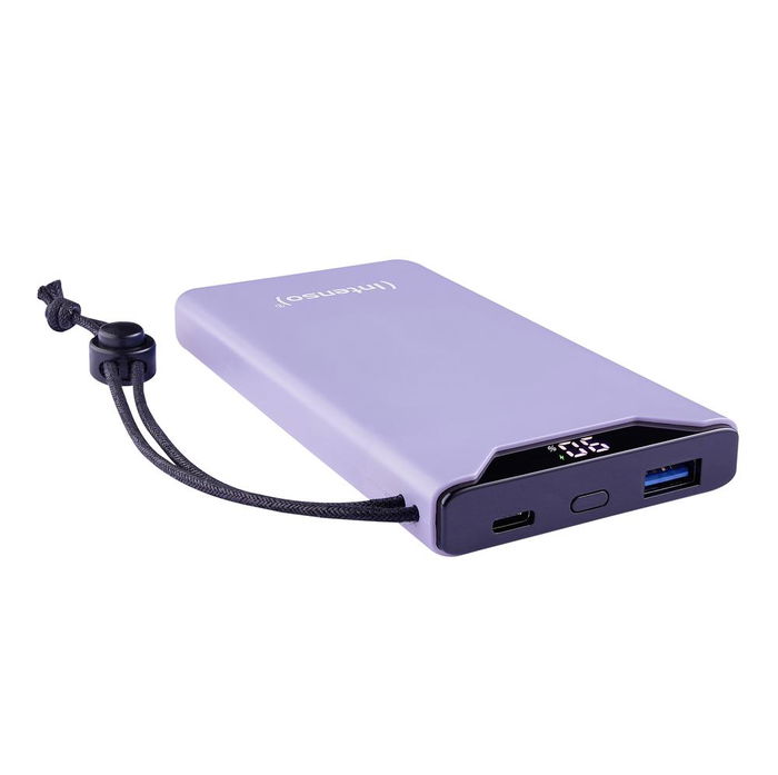 Intenso Powerbank F10000 10000 mAh Lila - Carga Rápida Power Delivery y Quick Charge 3.0, 20W, Batería Polímero de Litio