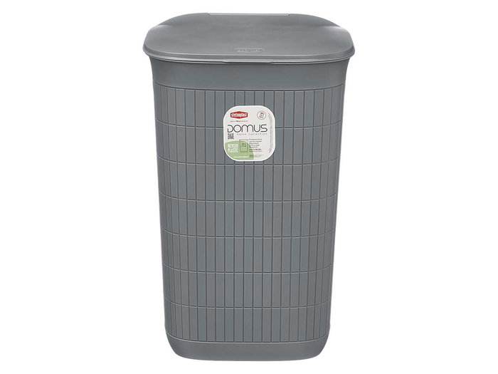 Stefanplast Pongotodo Domus Cesto de Basura de 50 Litros, Color Gris Azulado, Dimensiones 36.5 x 56 x 37 cm (Set de 6)