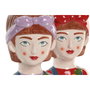 DKD Home Decor Macetero de Cerámica Chica Lazo Multicolor Pack de 2
