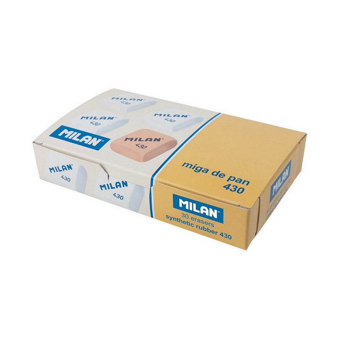 Set de Gomas de Borrar Milan GOMA 430 MIGA DE PAN 30 piezas (25 Unidades)
