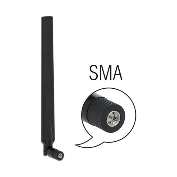 DeLOCK Antena LTE SMA Macho 1,9 - 2,3 dBi Omnidireccional Negro DeLOCK Antena LTE SMA Macho 1,9 - 2,3 dBi Omnidireccional Negro