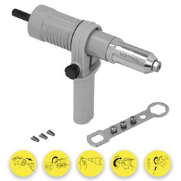 WOLFPACK LINEA PROFESIONAL Kit Remachadora Para Taladro