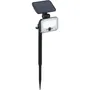 Brilliant BRI4004353437816 Foco exterior LED y solar con detector, Plástico y vidrio, 4 W, Negro