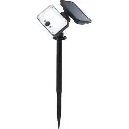 Brilliant BRI4004353437816 Foco exterior LED y solar con detector, Plástico y vidrio, 4 W, Negro