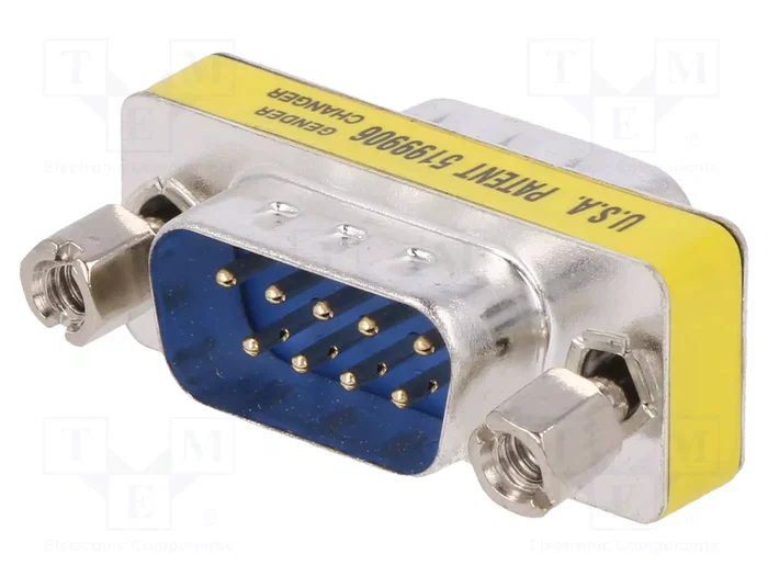 Digitus Mini Cambiador de Género D-Sub9 M/M Plata