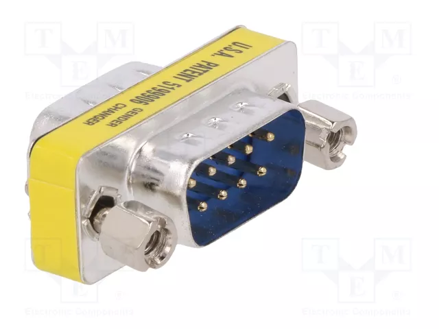 Digitus Mini Cambiador de Género D-Sub9 M/M Plata