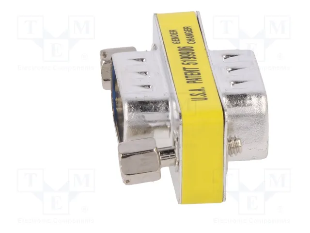 Digitus Mini Cambiador de Género D-Sub9 M/M Plata