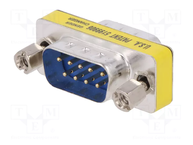 Digitus Mini Cambiador de Género D-Sub9 M/M Plata