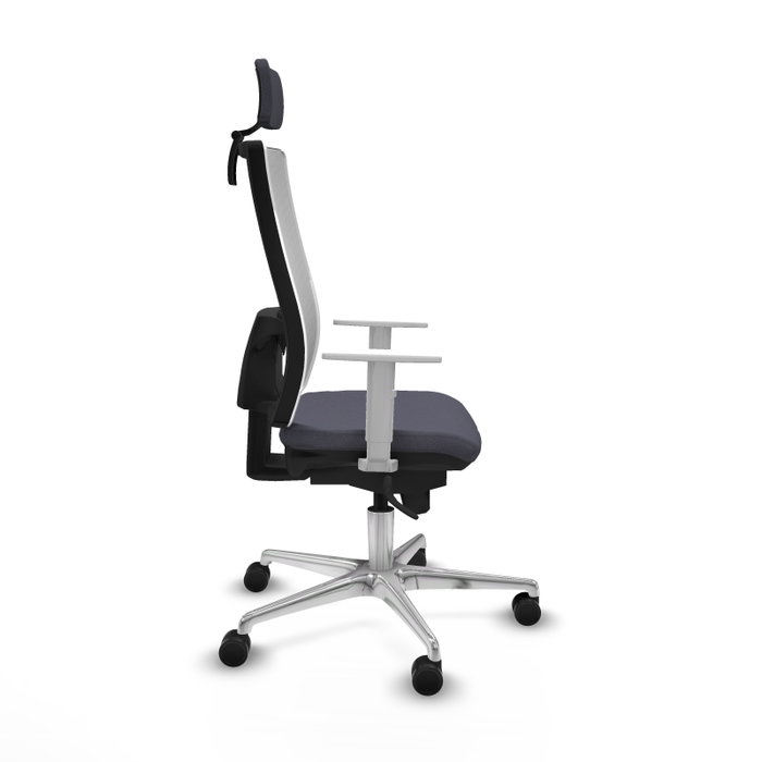 PIQUERAS Y CRESPO Silla de oficina Horna con mecanismo Sincro, Gris oscuro y Blanco PIQUERAS Y CRESPO Silla de oficina Horna con mecanismo Sincro, Gris oscuro y Blanco
