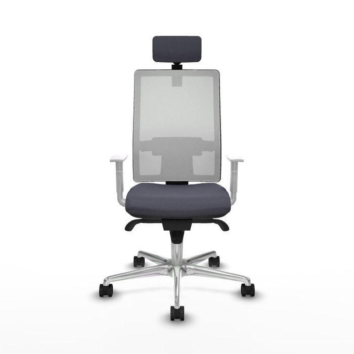 PIQUERAS Y CRESPO Silla de oficina Horna con mecanismo Sincro, Gris oscuro y Blanco PIQUERAS Y CRESPO Silla de oficina Horna con mecanismo Sincro, Gris oscuro y Blanco
