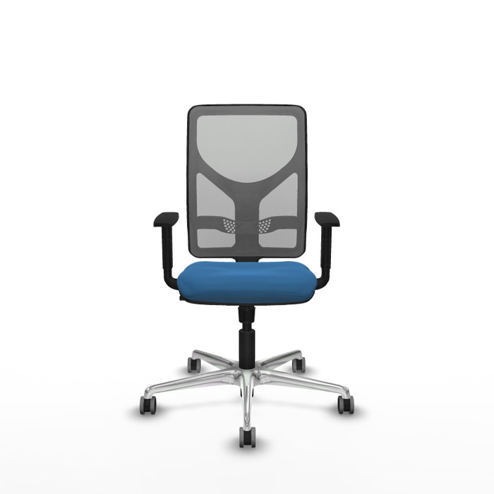 PIQUERAS Y CRESPO Silla de oficina Motilla con mecanismo Sincro Azul claro y Gris