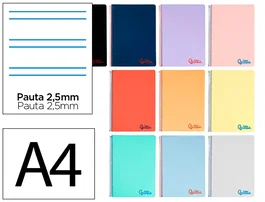 Liderpapel Cuaderno Espiral A4 Wonder con Tapa de Plástico y Pauta Estrecha 2,5mm