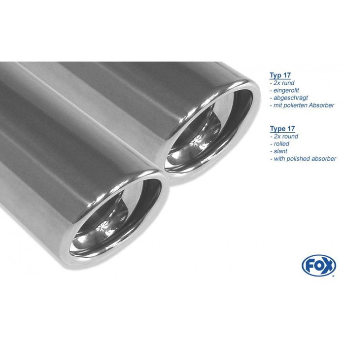 Fox Silenciador de Escape Trasero Derecho-Izquierdo Audi A4/A5 B8 2.0 TFSI (2007-) FXAU120584-152 - Homologación ECE
