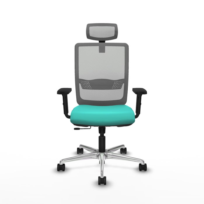 PIQUERAS Y CRESPO Silla de oficina Haches Turquesa y Gris PIQUERAS Y CRESPO Silla de oficina Haches Turquesa y Gris