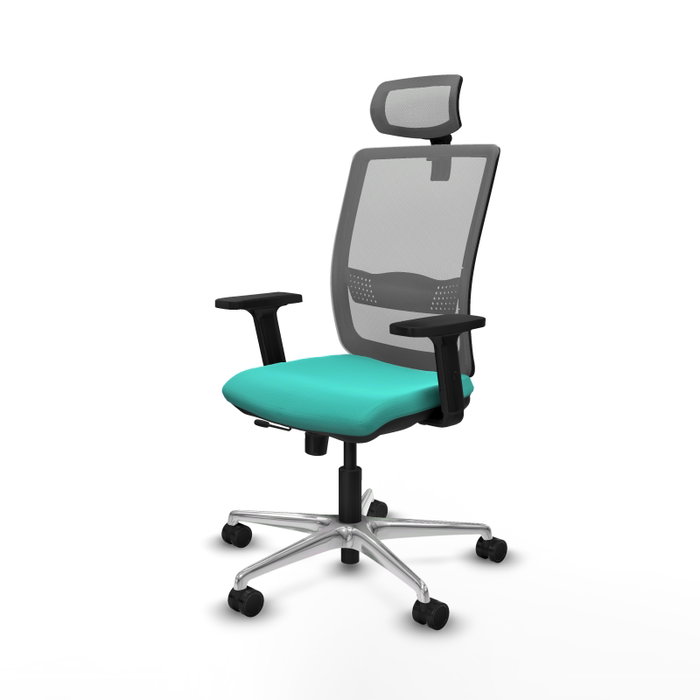 PIQUERAS Y CRESPO Silla de oficina Haches Turquesa y Gris PIQUERAS Y CRESPO Silla de oficina Haches Turquesa y Gris