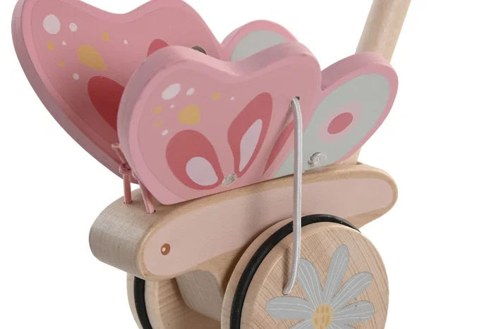 DKD Home Decor Juguete de Madera Surtido 14x10x55 cm. en Rosa y Azul