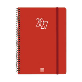 Finocam Agenda Anual 2027 Espiral Basic My Espiral Rojo