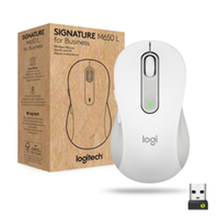 Logitech Signature M650 for Business Ratón Inalámbrico Blanco