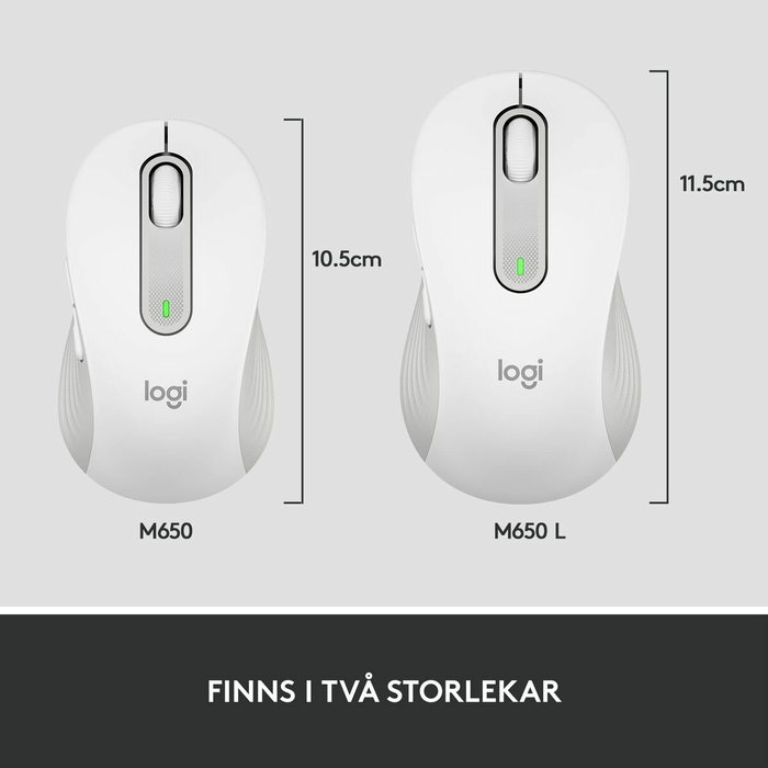 Logitech Signature M650 for Business Ratón Inalámbrico Blanco