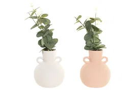 DKD Home Decor Planta de Cerámica Eucalipto Surtido 12,5x12,5x36 cm