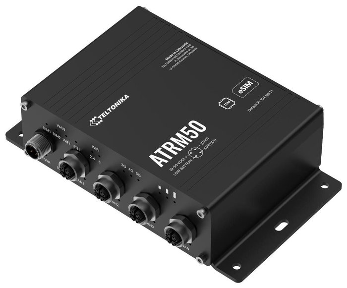 Teltonika ATRM50 Router 5G con conectores M12 y Dual SIM/eSIM