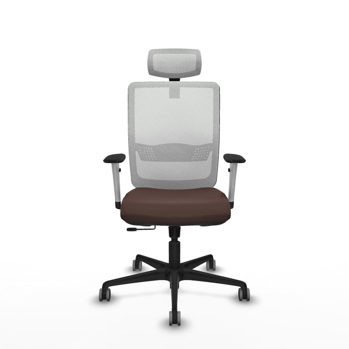 PIQUERAS Y CRESPO Silla de oficina Haches Marrón oscuro y Blanco PIQUERAS Y CRESPO Silla de oficina Haches Marrón oscuro y Blanco