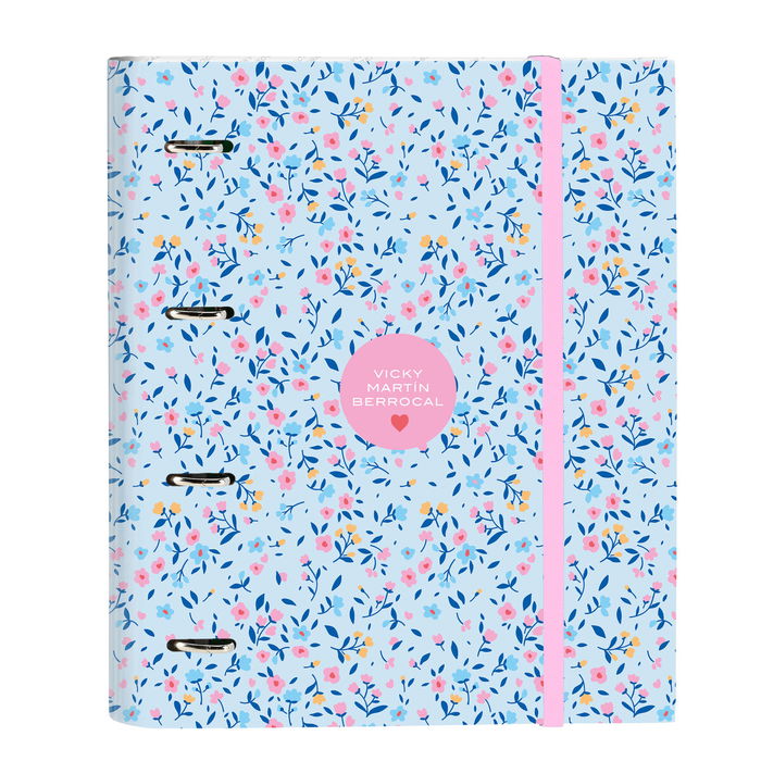Carpeta de anillas Vicky Martín Berrocal Paraíso Azul Rosa 27 x 32 x 3.5 cm Carpeta de anillas Vicky Martín Berrocal Paraíso Azul Rosa 27 x 32 x 3.5 cm