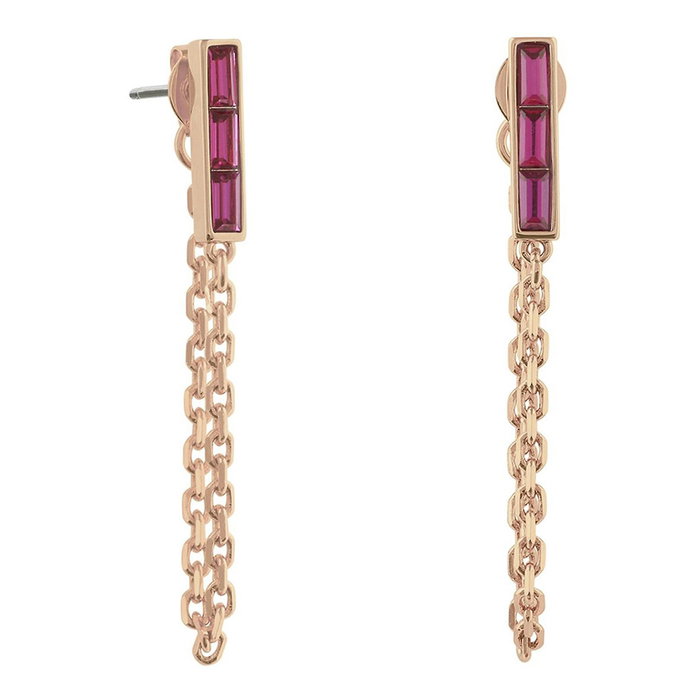 Adore Elegance Pendientes con Cristales Swarovski Rosa 3cm Adore Elegance Pendientes con Cristales Swarovski Rosa 3cm
