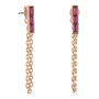Adore Elegance Pendientes con Cristales Swarovski Rosa 3cm