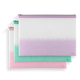 CARCHIVO Dosier sobre con cremallera EVA-BAG SENSE A4 Surtido de 3 colores (Set de 6)