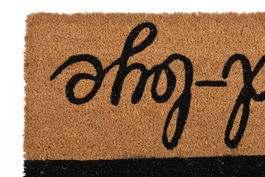 DKD Home Decor Felpudo Fibra de Coco y Goma Marron Negro 45 x 1.5 x 75 cm (2 Unidades)