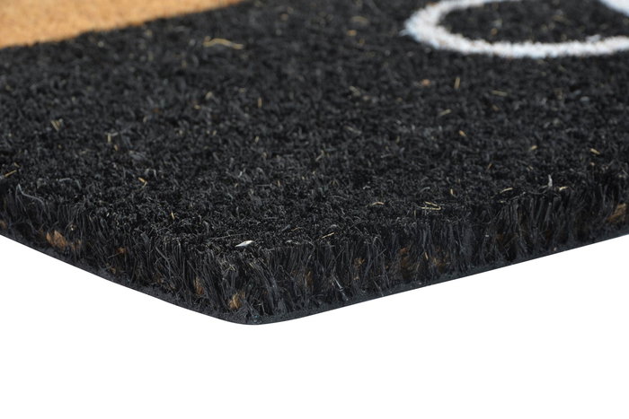 DKD Home Decor Felpudo Fibra de Coco y Goma Marron Negro 45 x 1.5 x 75 cm (2 Unidades)