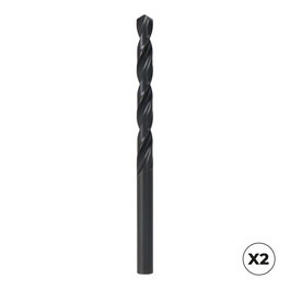 Koma Tools Broca Cilíndrica Corta HSS DIN 338N, Diámetro 3.25 mm, Pack de 2 Unidades para Acero, Fundición y Aluminio