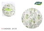 Algon Set 3 Platos Carton Redondo Flora 28 cm (24 Unidades)