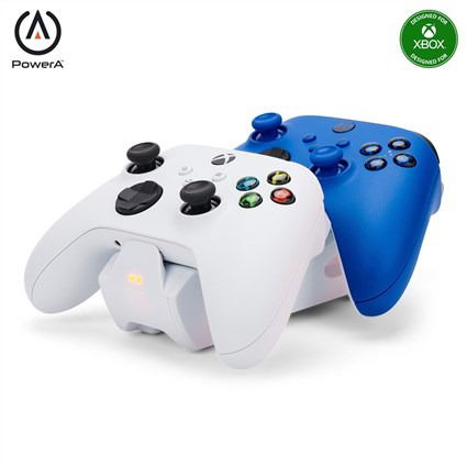 Power A 1524377-01 Estación de Carga Dual Xbox Blanca para Mandos Xbox Series X|S y Xbox One