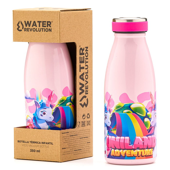 Water Revolution Botella Termo Uniland 350ml Acero Inoxidable Doble Pared 24h Frío 12h Caliente