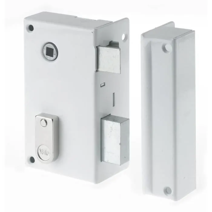 Yale Cerradura vertical de superficie con rodillo derecho YAV37D Blanco