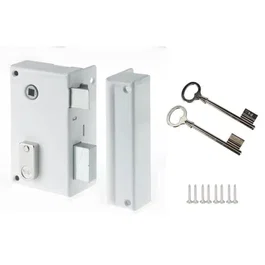 Yale Cerradura vertical de superficie con rodillo derecho YAV37D Blanco