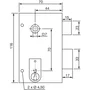 Yale Cerradura vertical de superficie con rodillo derecho YAV37D Blanco