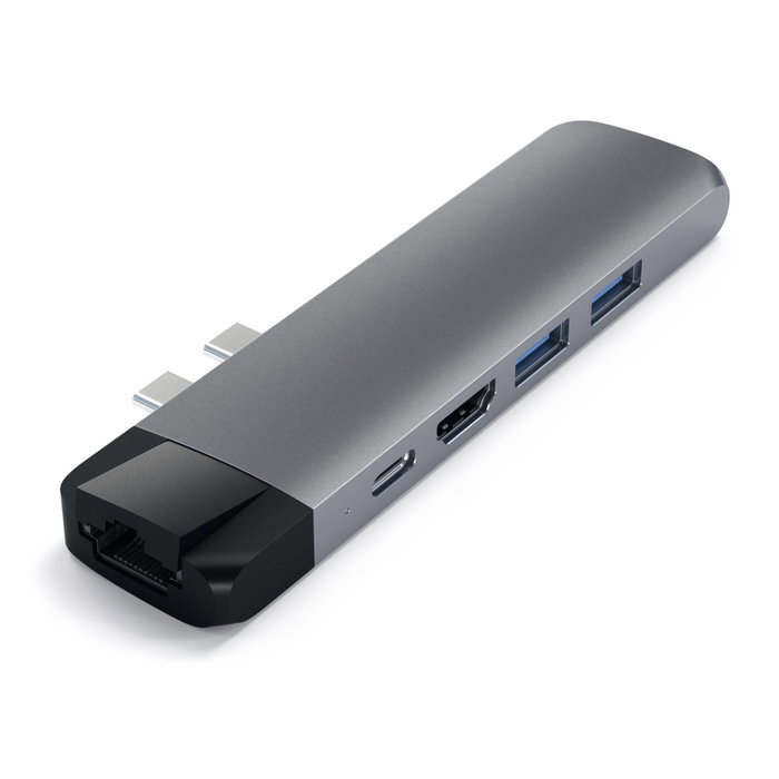 Satechi Type-C Pro Hub 4K HDMI con Ethernet, Gris espacial
