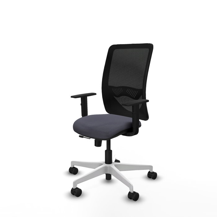 PIQUERAS Y CRESPO Silla de oficina Zulema Gris oscuro con malla Negra