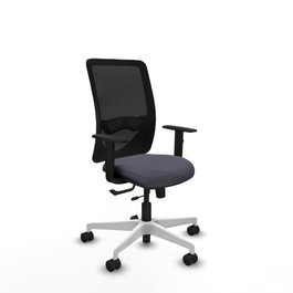 PIQUERAS Y CRESPO Silla de oficina Zulema Gris oscuro con malla Negra