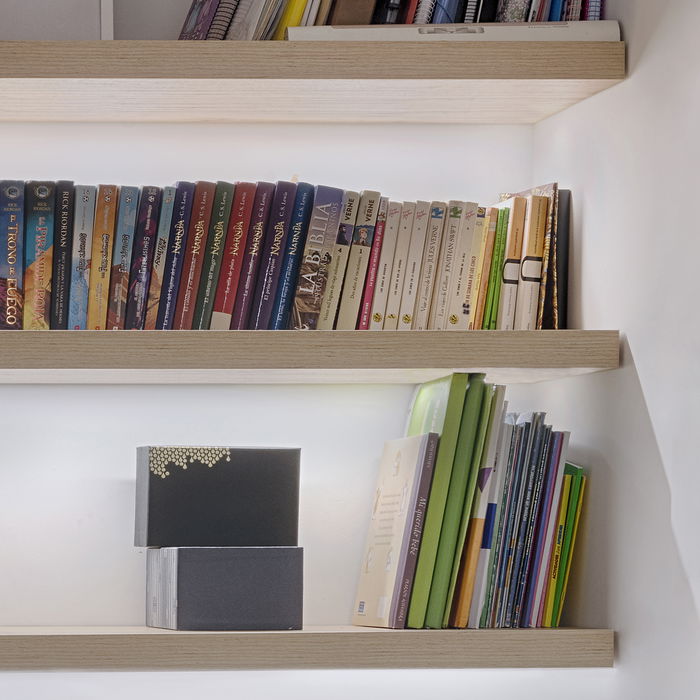 Emuca Juego de soportes ocultos para estante de madera Mirage, Acero, Cincado