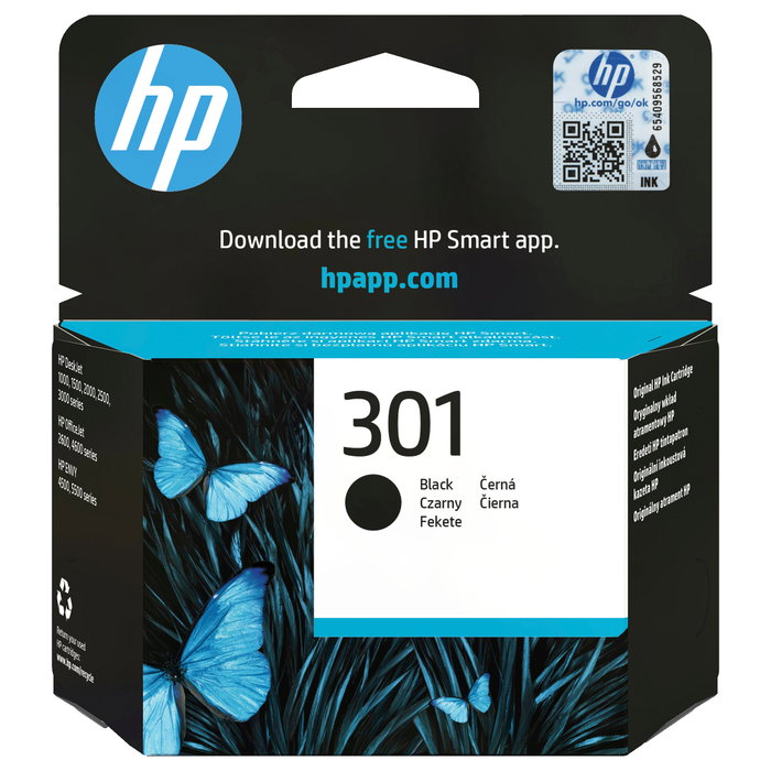 HP 301 Cartucho de Tinta Original Negro HP 301 Cartucho de Tinta Original Negro
