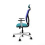 PIQUERAS Y CRESPO Silla de oficina Motilla con mecanismo Sincro, Turquesa y Azul