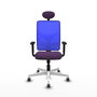 PIQUERAS Y CRESPO Silla de oficina Motilla con mecanismo Sincro, Morado y Azul