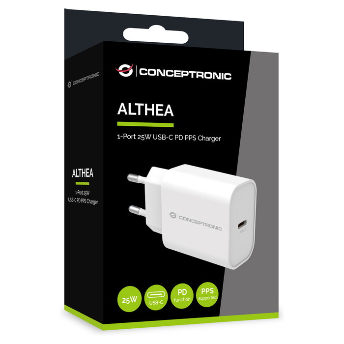 Conceptronic ALTHEA10W Cargador USB-C 25W Blanco