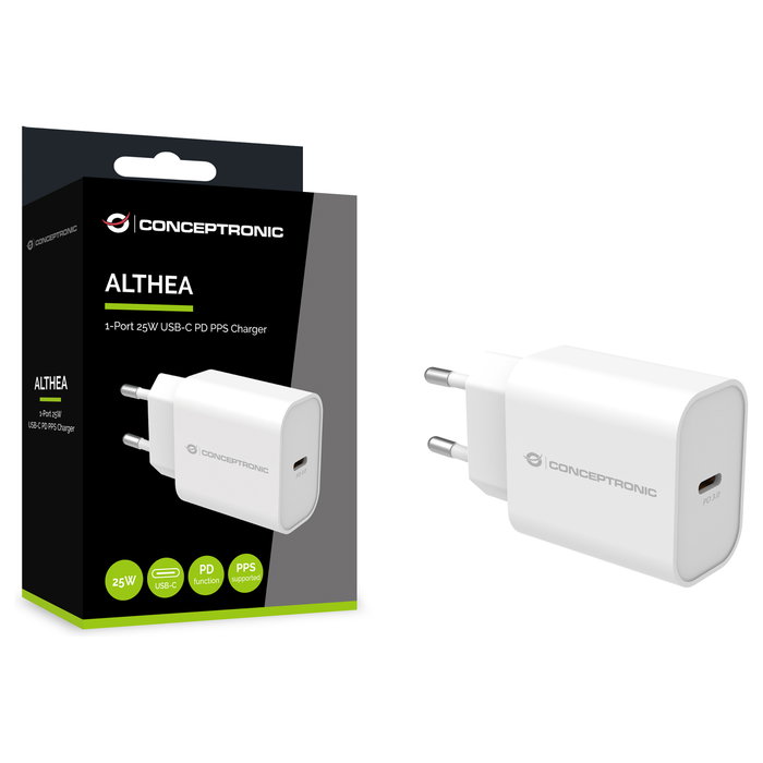 Conceptronic ALTHEA10W Cargador USB-C 25W Blanco