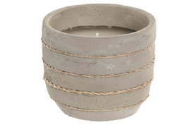 DKD Home Decor Vela de Cemento Vainilla Gris 210 g